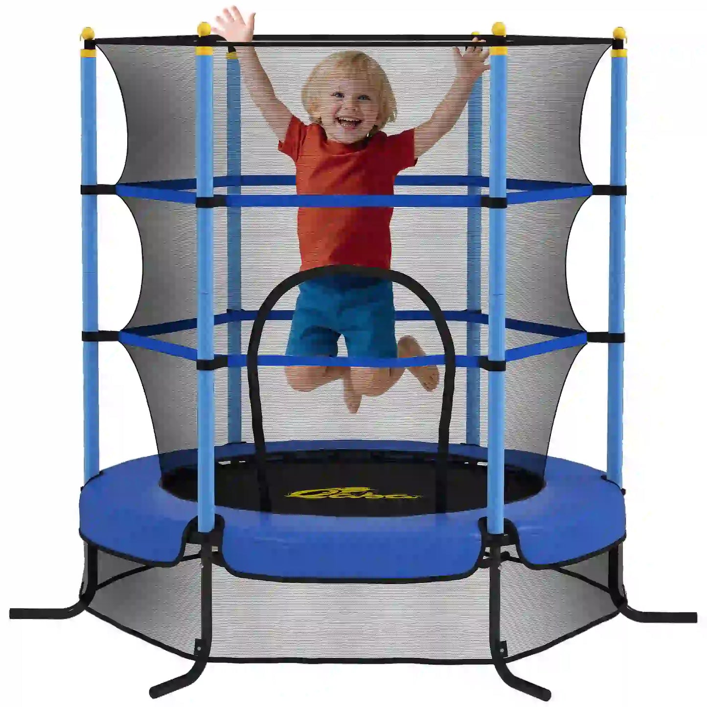 Kids Trampoline with Safety Net, 3-10 Years Old, Blue Trampolines at Gallery Canada
