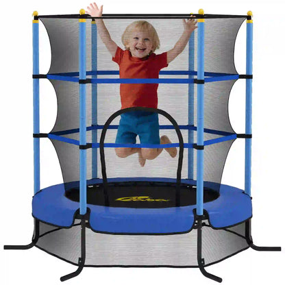 Kids Trampoline with Safety Net, 3-10 Years Old, Blue Trampolines at Gallery Canada