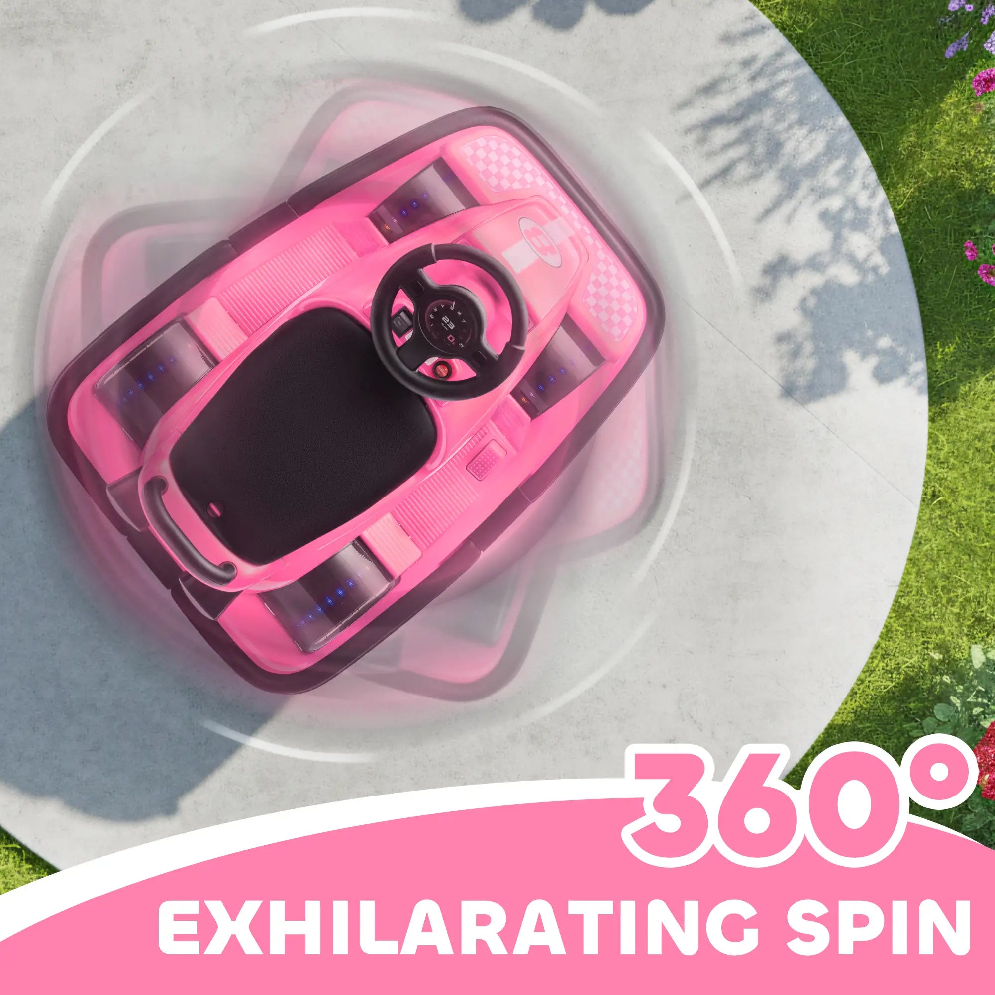 Bumper Car For Kids, 6V Battery Powered, 360 Degree Spin, Dual Motors, Pink Electric Toy Cars at Gallery Canada