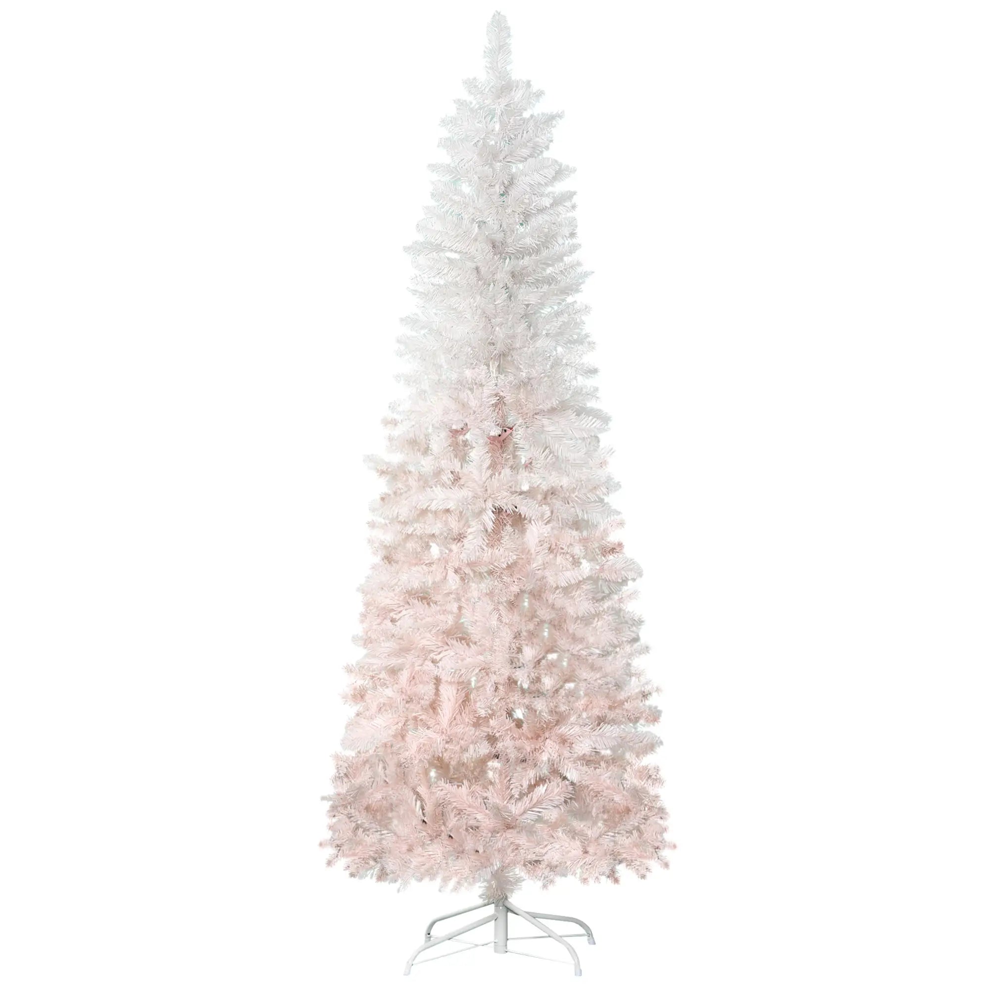 5ft Artificial Christmas Tree, Pine Realistic Branches, Auto Open, Pink White Pencil Christmas Trees at Gallery Canada