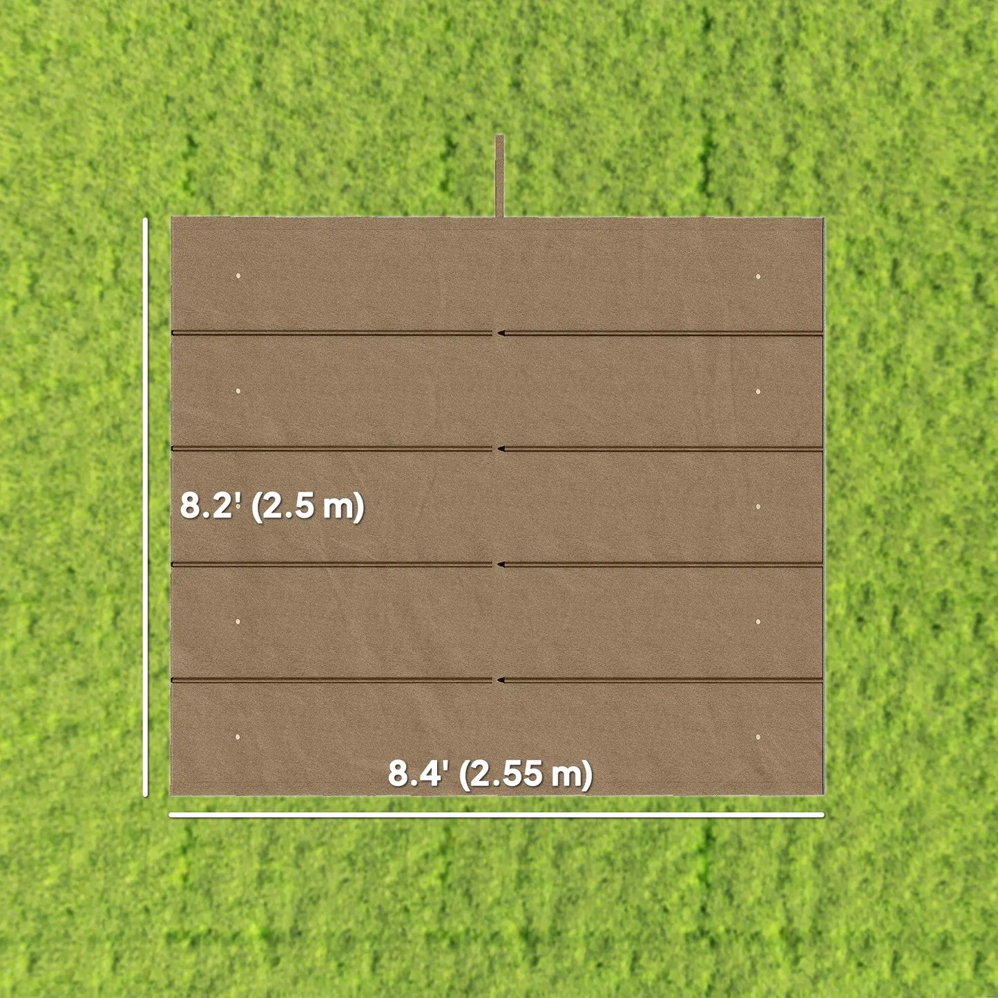 Retractable Pergola Canopy, 10' x 10', Tan Gazebo Canopy Replacement at Gallery Canada