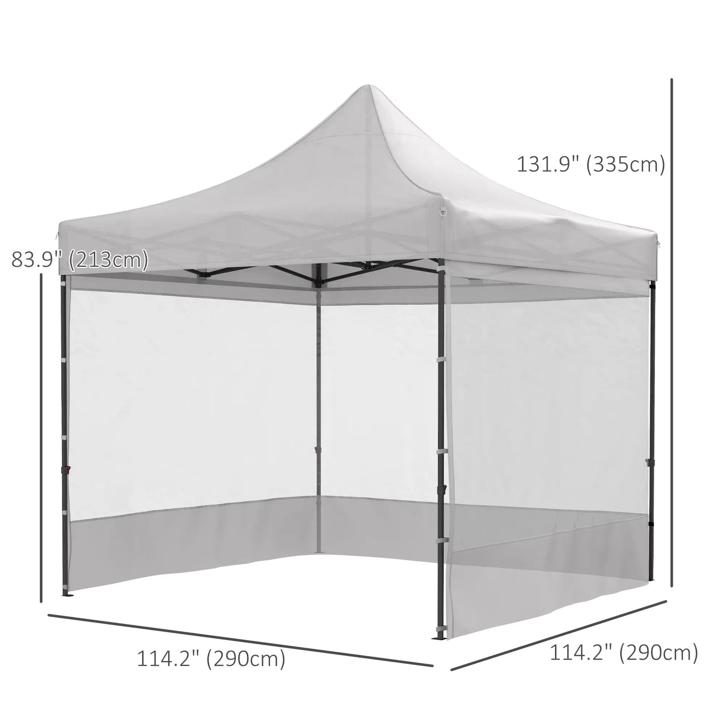 10' x 10' Pop Up Canopy Tent, Wheeled Carry Bag, Adjustable Height Pop Up Canopies at Gallery Canada