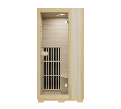 Vienna | Far Infrared Sauna | Canadian Hemlock Very Low EMF | 72.8"H x 35.4"W x 25.6"D | 1 Person Saunas at Gallery Canada