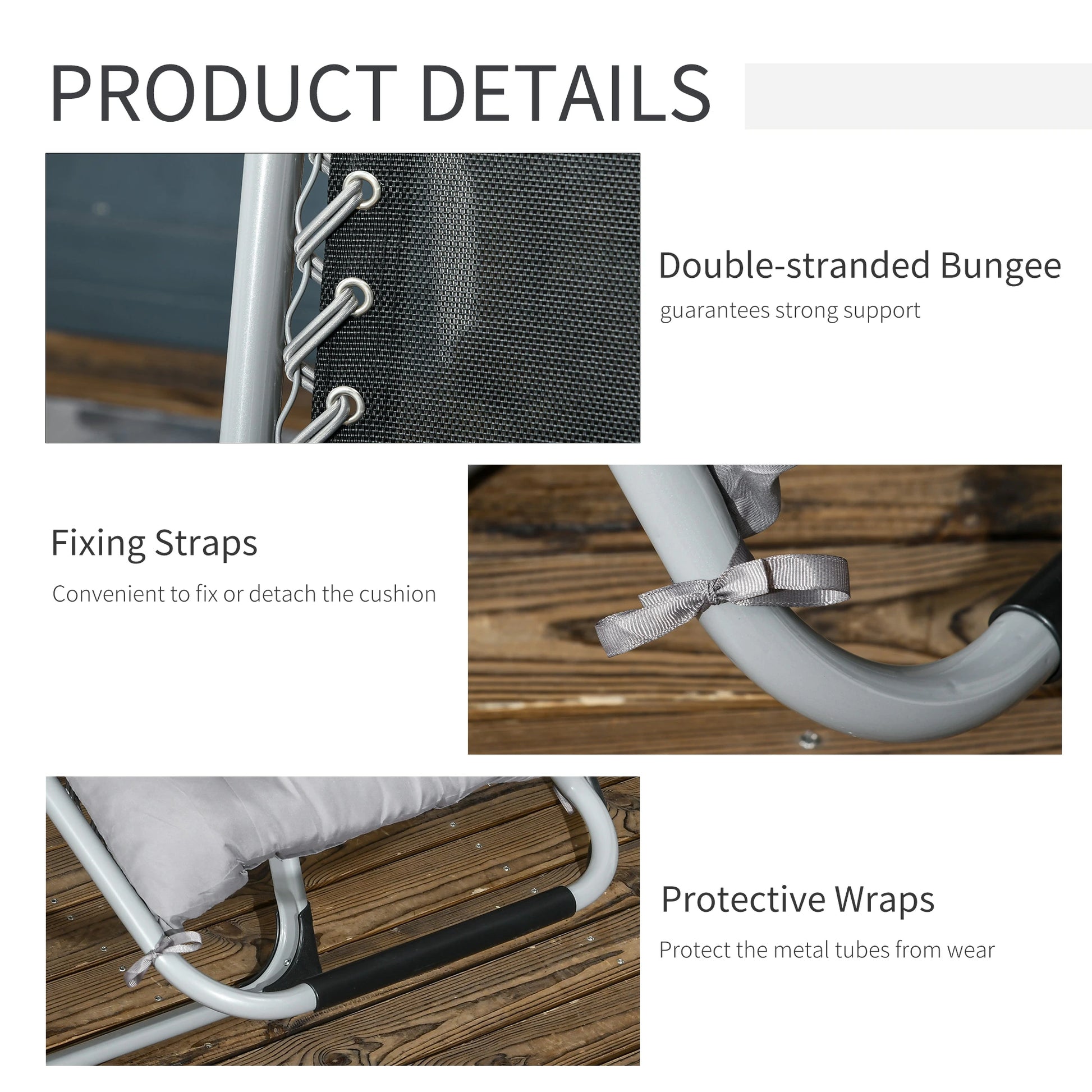 Folding Garden Chairs, Set of 2, Reclining Zero Gravity, Dark Grey Lounger Chairs at Gallery Canada