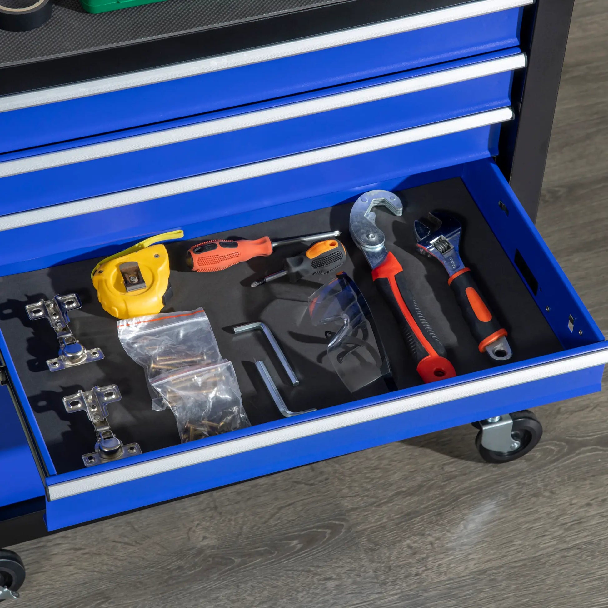 4-Drawer Tool Chest, Rolling Storage Cabinet, Blue Tool Organizers at Gallery Canada