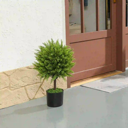 Artificial Cedar Topiary Trees In Pots, Indoor Outdoor Decor, Green Artificial Trees at Gallery Canada