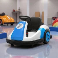 6V Bumper Car, Electric Kids Car, Slow Start, 360 Spin, Blue