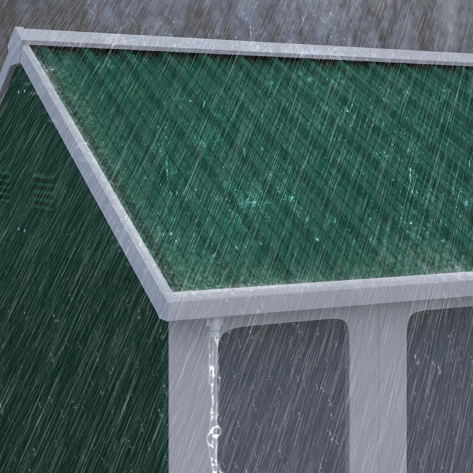 12' x 5.5' Metal Storage Shed, Outdoor Tool House, Green Sheds at Gallery Canada