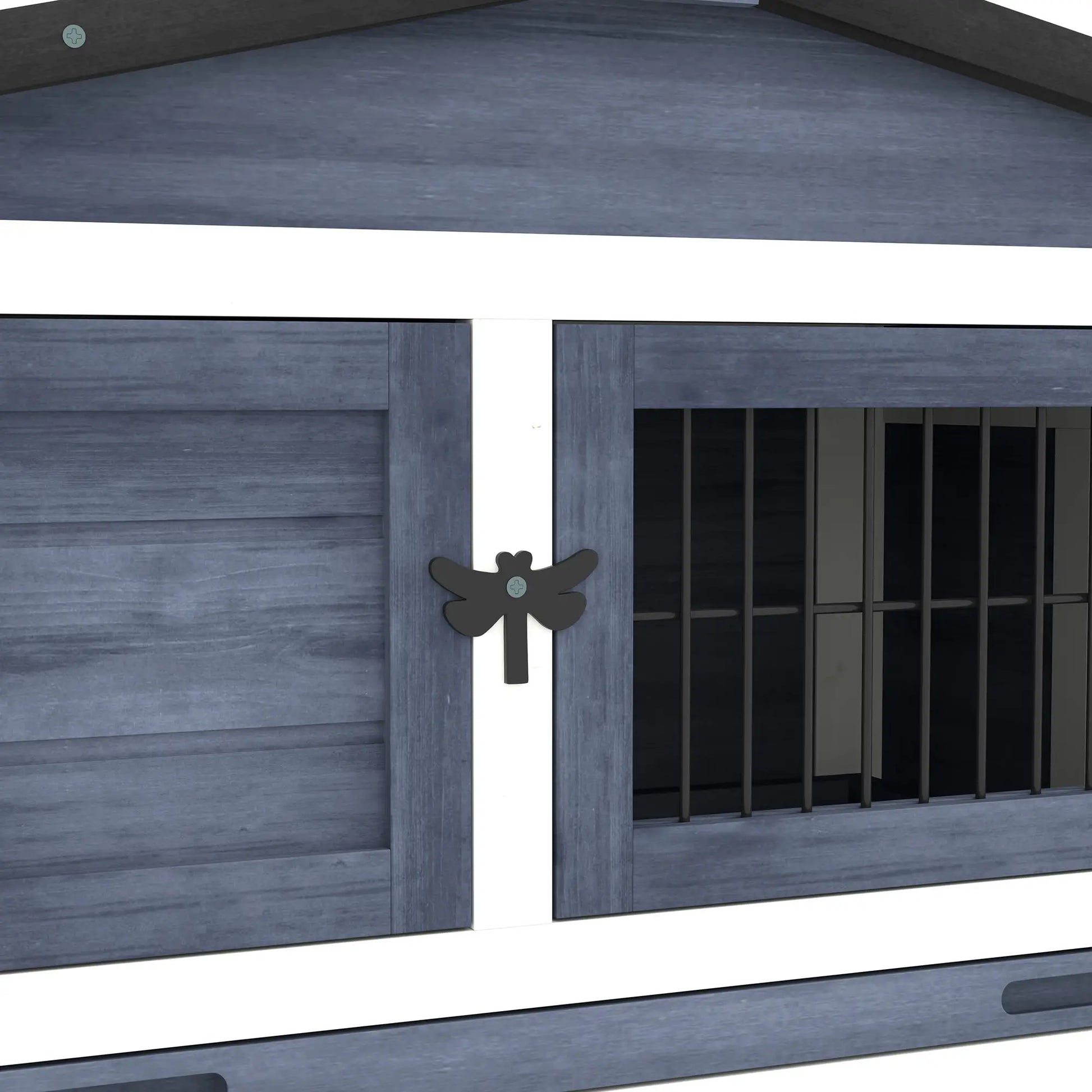 Wood Rabbit Hutch With Ramp, Openable Roof, Pull Out Tray, Dark Grey Rabbit Hutch at Gallery Canada