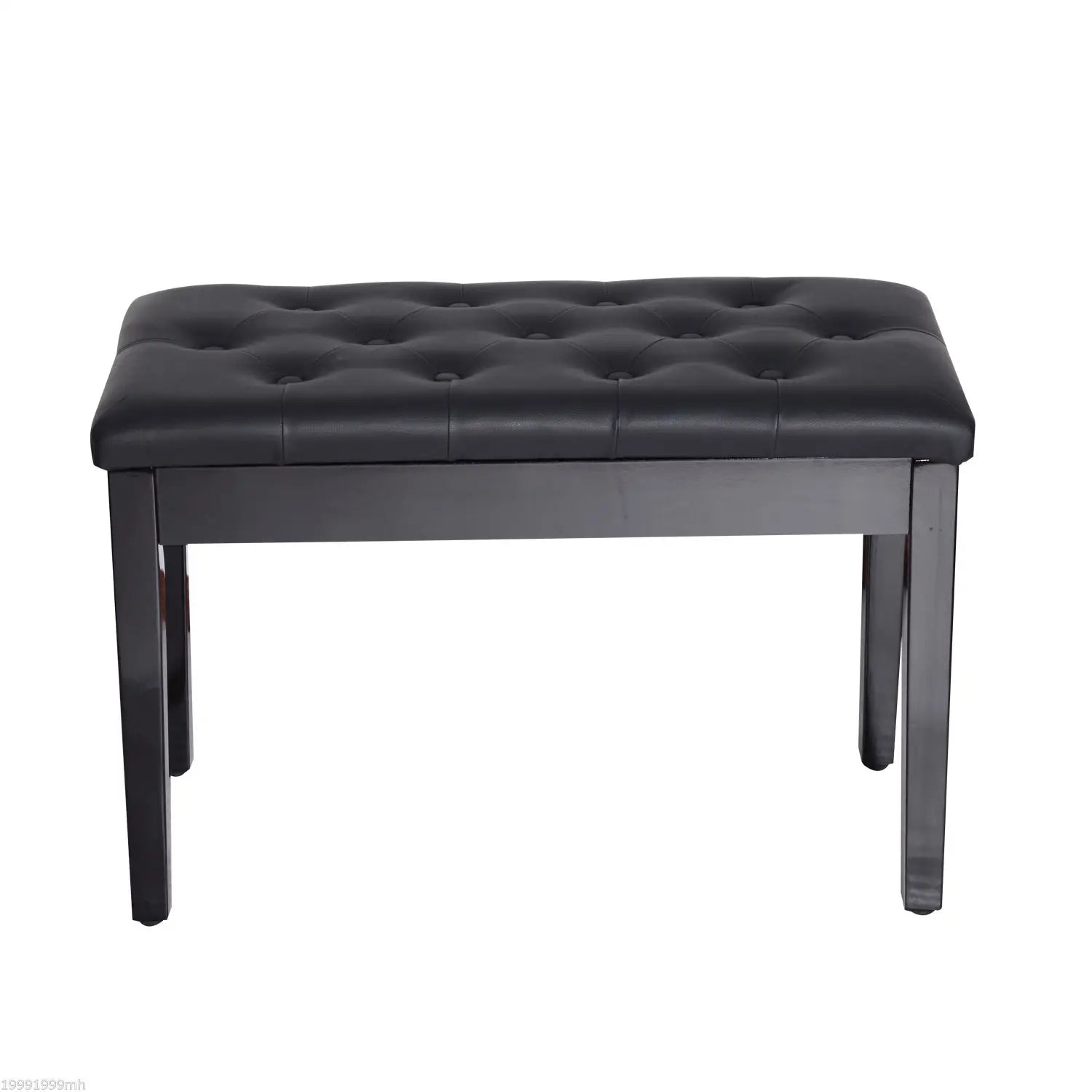 30 Piano Bench, Padded Cushion, Storage, Faux Leather, Black Piano Benches at Gallery Canada