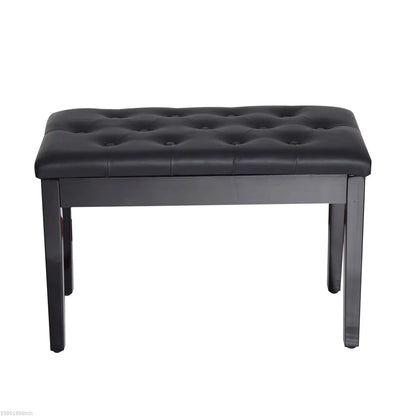 30 Piano Bench, Padded Cushion, Storage, Faux Leather, Black Piano Benches at Gallery Canada