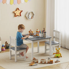 Ensemble Table et Chaises pour Enfants, Table d'Activité pour Tout-Petits, 2 Chaises, Gris