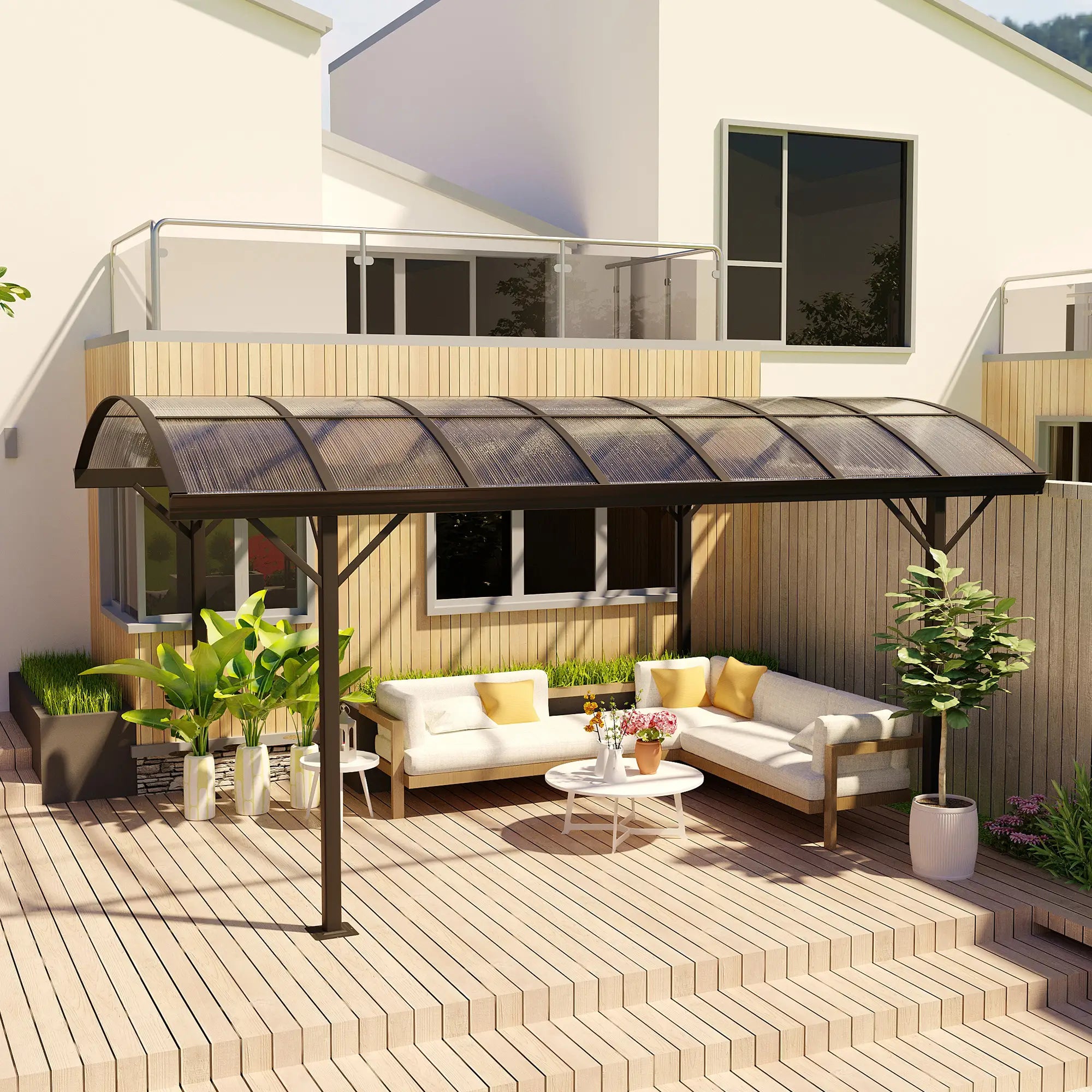 Polycarbonate Greenhouse Panels, UV Protected, Twin-Wall Roof, 47.2