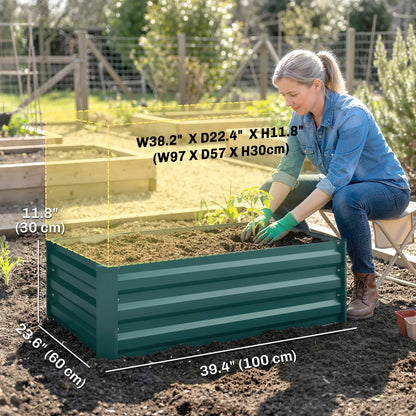 Galvanized Raised Garden Beds, Outdoor Planter Box, Green Raised Garden Beds at Gallery Canada