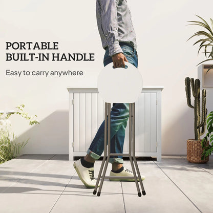 Set of 4 Folding Bar Stools, 29" Counter Height, Footrest Bistro Sets at Gallery Canada