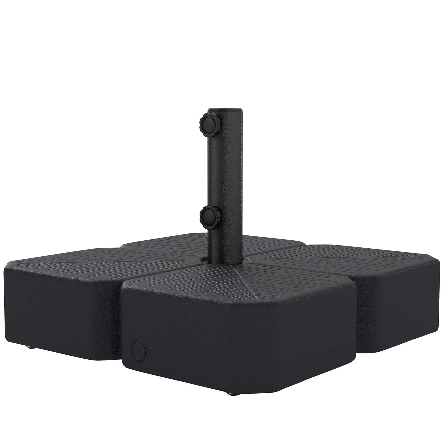 Heavy Duty Outdoor Umbrella Stand, 1.5"/1.9" Poles, Wheels With Brake, Black Umbrella Bases Black at Gallery Canada
