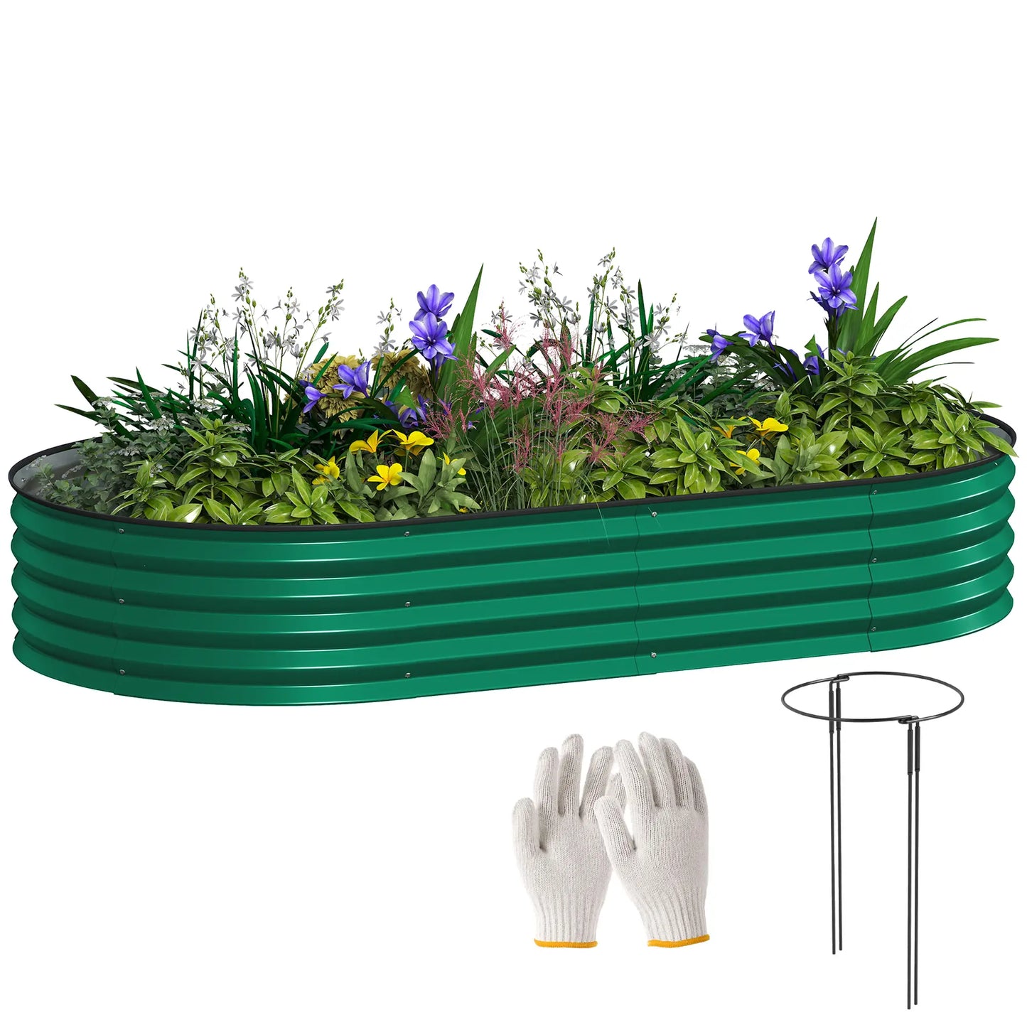6' x 3' x 1' Galvanized Raised Garden Bed, Green Outdoor Planter Box, Green Galvanized Planter Boxes at Gallery Canada