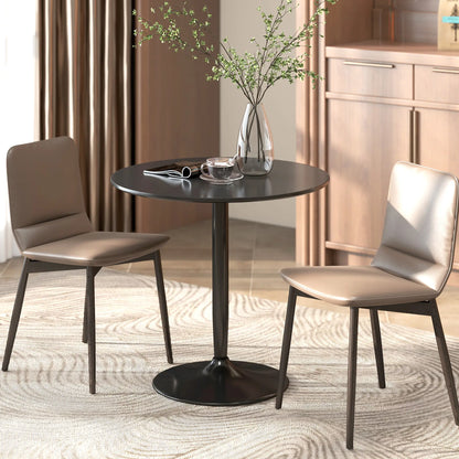 Modern Kitchen Table For 2, Round Dining Table With Steel Base, Black Dining Tables at Gallery Canada
