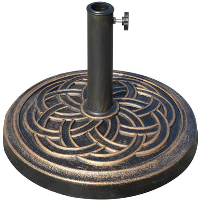 25 lb Heavy Duty Patio Umbrella Base, Round Stand, Outdoor, Bronze Umbrella Bases at Gallery Canada