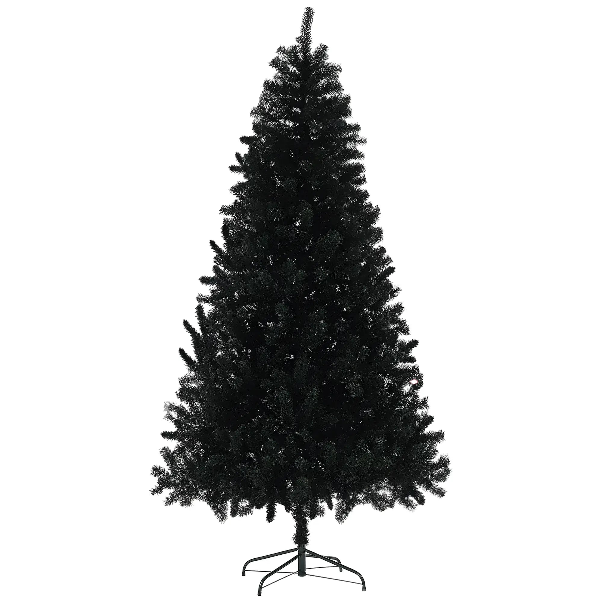 7.5ft Artificial Christmas Tree, Auto Open, Steel Base, Black Artificial Christmas Trees at Gallery Canada