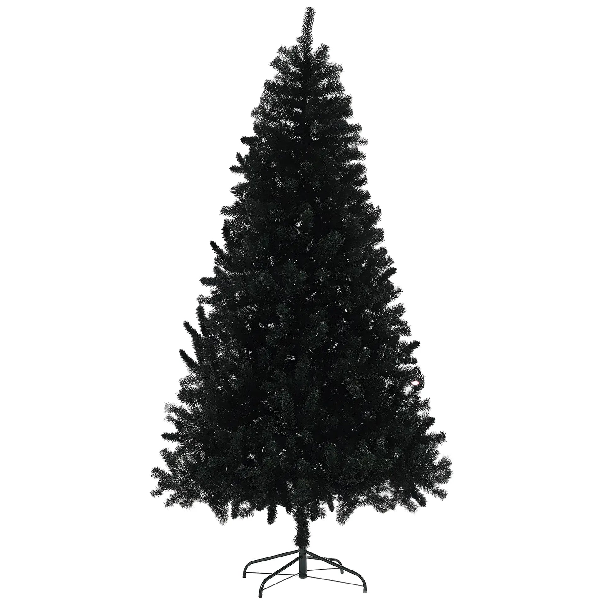 7.5ft Artificial Christmas Tree, Auto Open, Steel Base, Black Artificial Christmas Trees at Gallery Canada