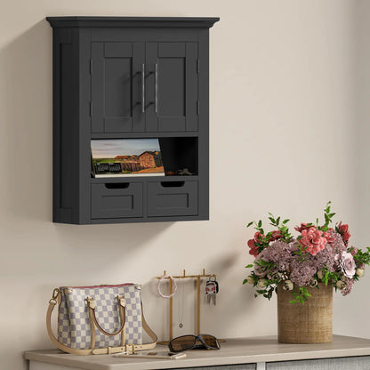 Bathroom Wall Cabinet, Medicine Cabinet, With Shelf, Black Wall Mounted Cabinets at Gallery Canada