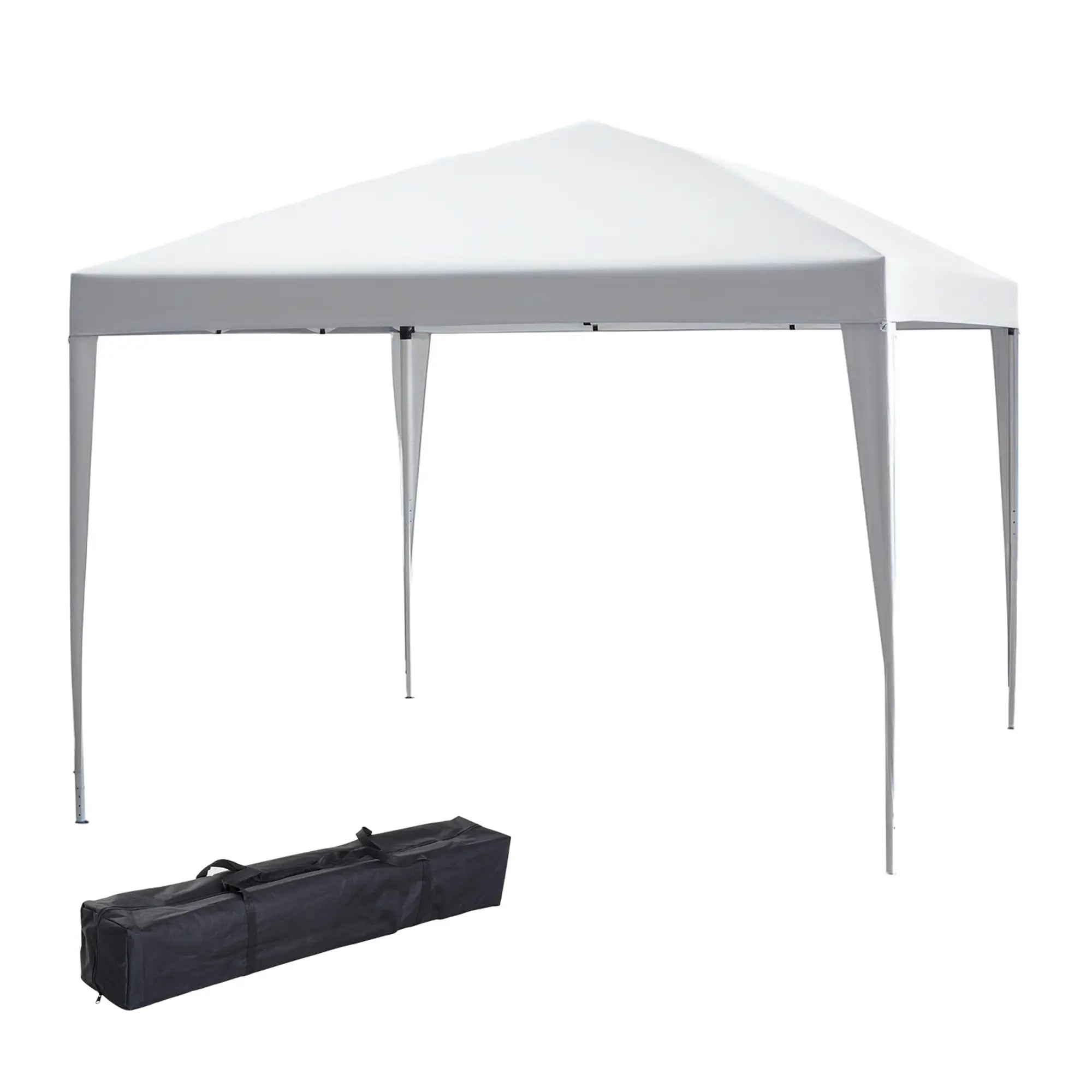 10 x 10ft Folding Pop Up Tent, Outdoor Gazebo Canopy, White Pop Up Canopies White at Gallery Canada