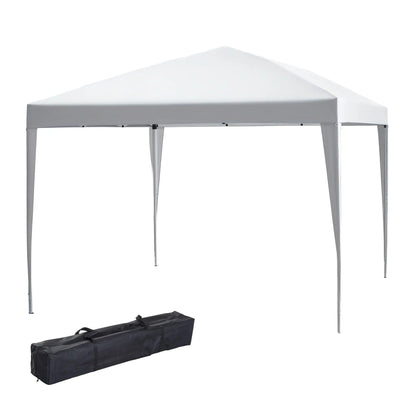 10 x 10ft Folding Pop Up Tent, Outdoor Gazebo Canopy, White Pop Up Canopies White at Gallery Canada