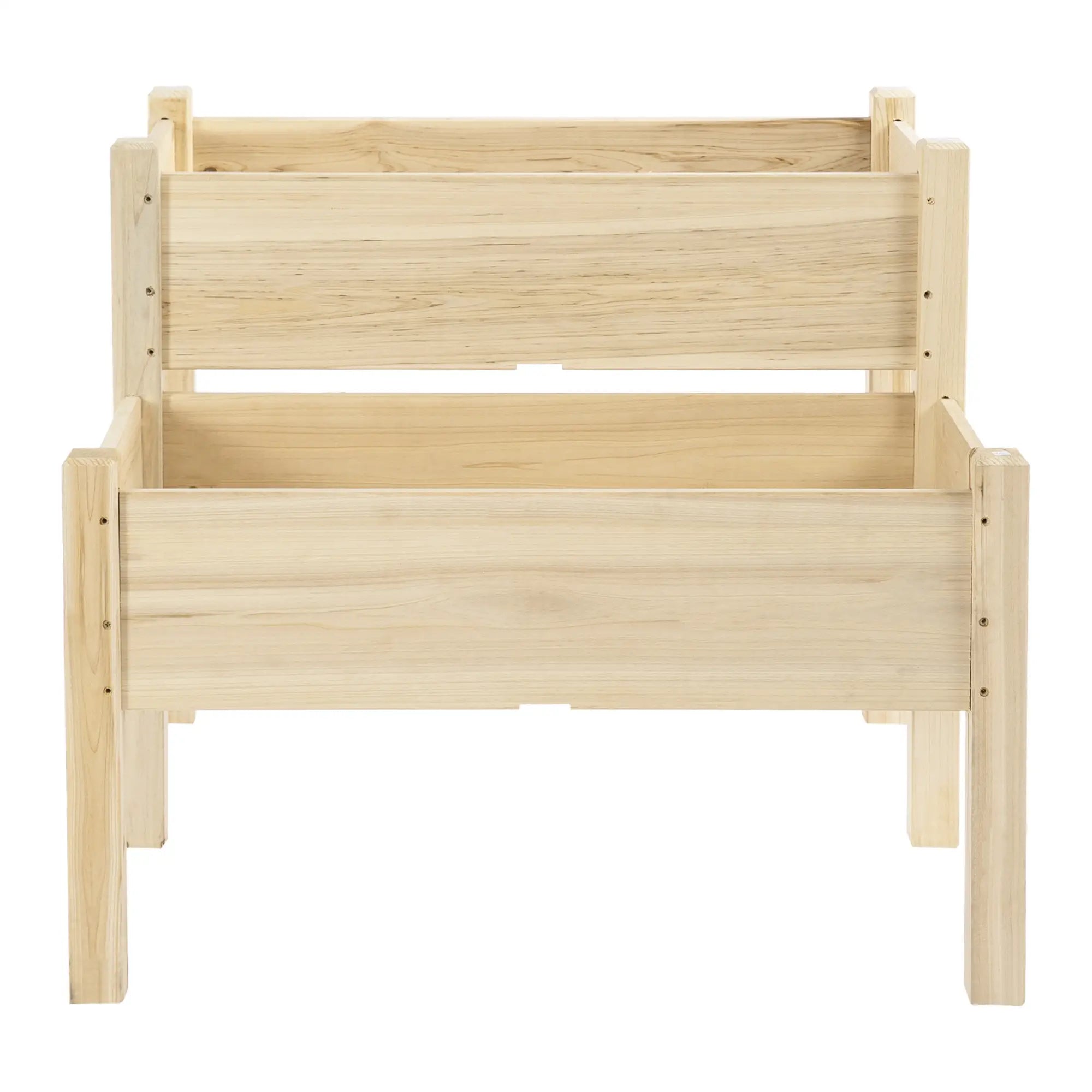 34x34x28 2-Tier Raised Garden Bed, Wooden Planter Box for Vegetables, Herbs, Flowers Elevated Garden Beds at Gallery Canada
