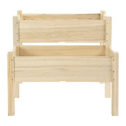34x34x28 2-Tier Raised Garden Bed, Wooden Planter Box for Vegetables, Herbs, Flowers Elevated Garden Beds at Gallery Canada