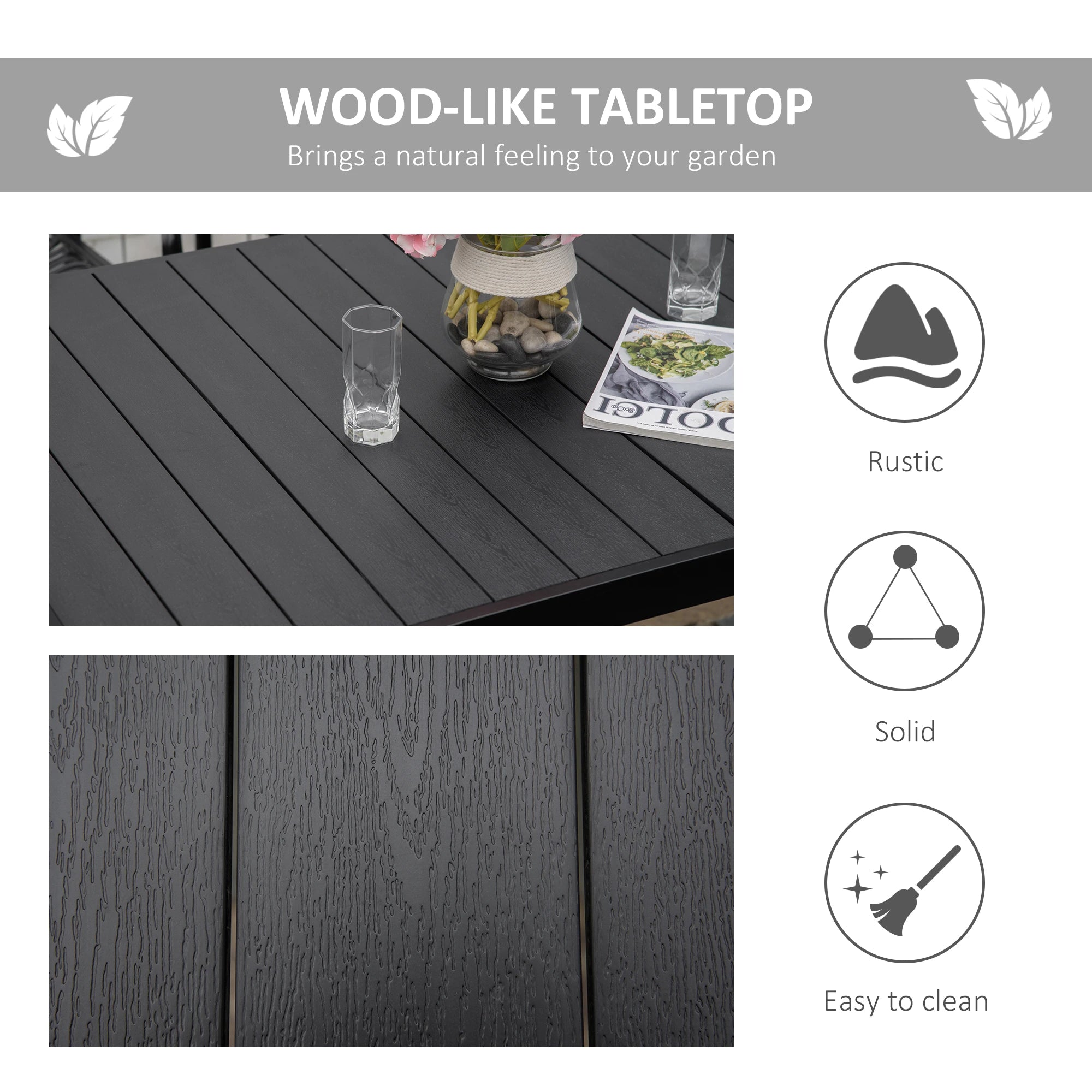 Aluminum Outdoor Dining Table, 55