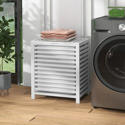 Laundry Basket With Removable Liner Bag, 55L, White Bath Accessories at Gallery Canada