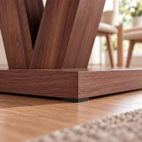 Modern Kitchen Dining Table For 4 People, Walnut