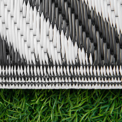 Reversible Outdoor RV Rug, 4' x 6', Patio Mat, Black & White Outdoor Reversible Rugs at Gallery Canada