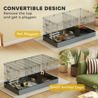 Guinea Pig Cage, Removable Top, 2 Areas, Waterproof Liner, Ramp, Perch Houses & Habitats at Gallery Canada