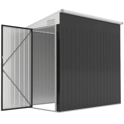 4' x 6' Outdoor Metal Storage Shed, Lockable Door, Dark Grey Sheds Dark Grey at Gallery Canada