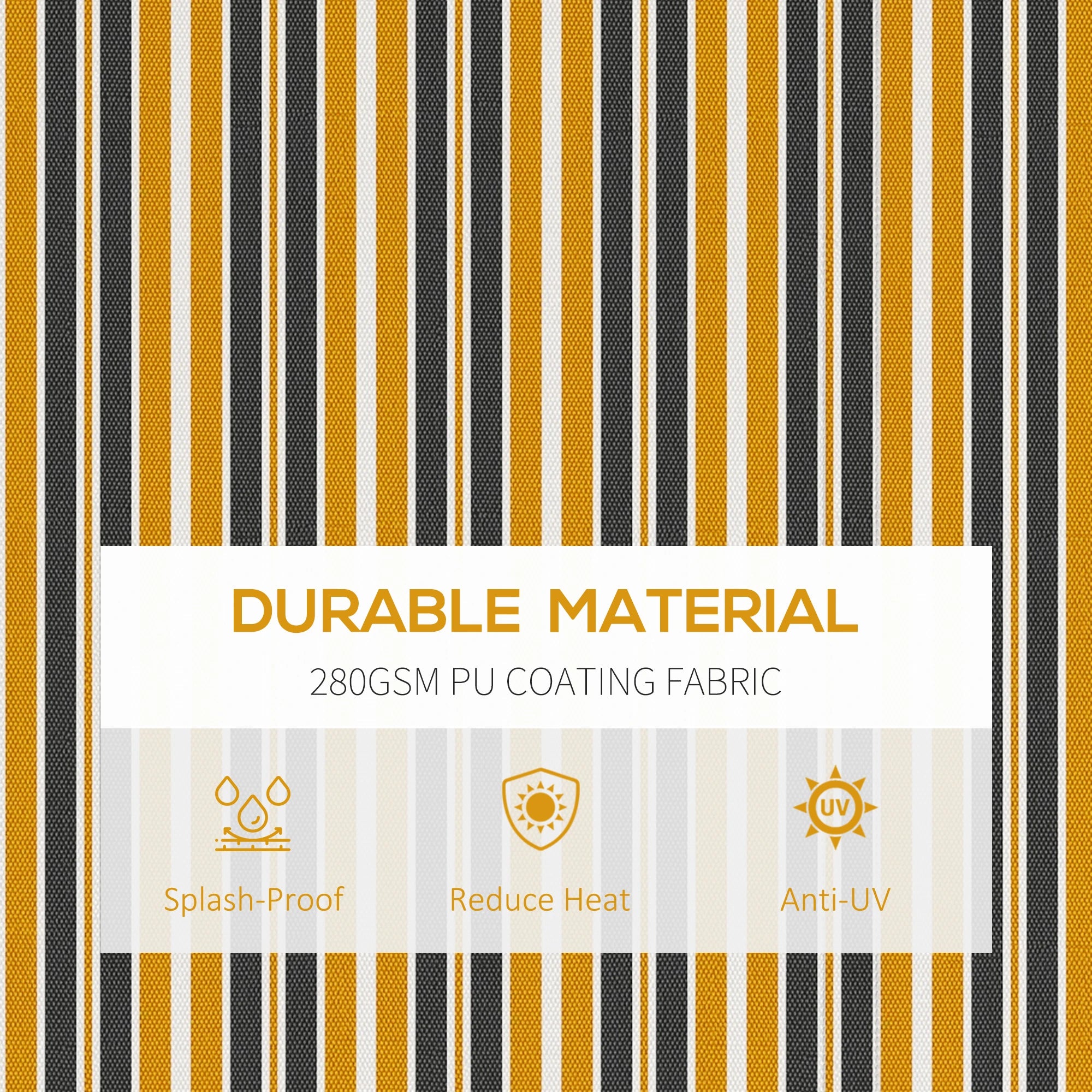 15' x 10' Retractable Awning, UV Resistant Sunshade, Dark Grey, Amber Window Awnings at Gallery Canada