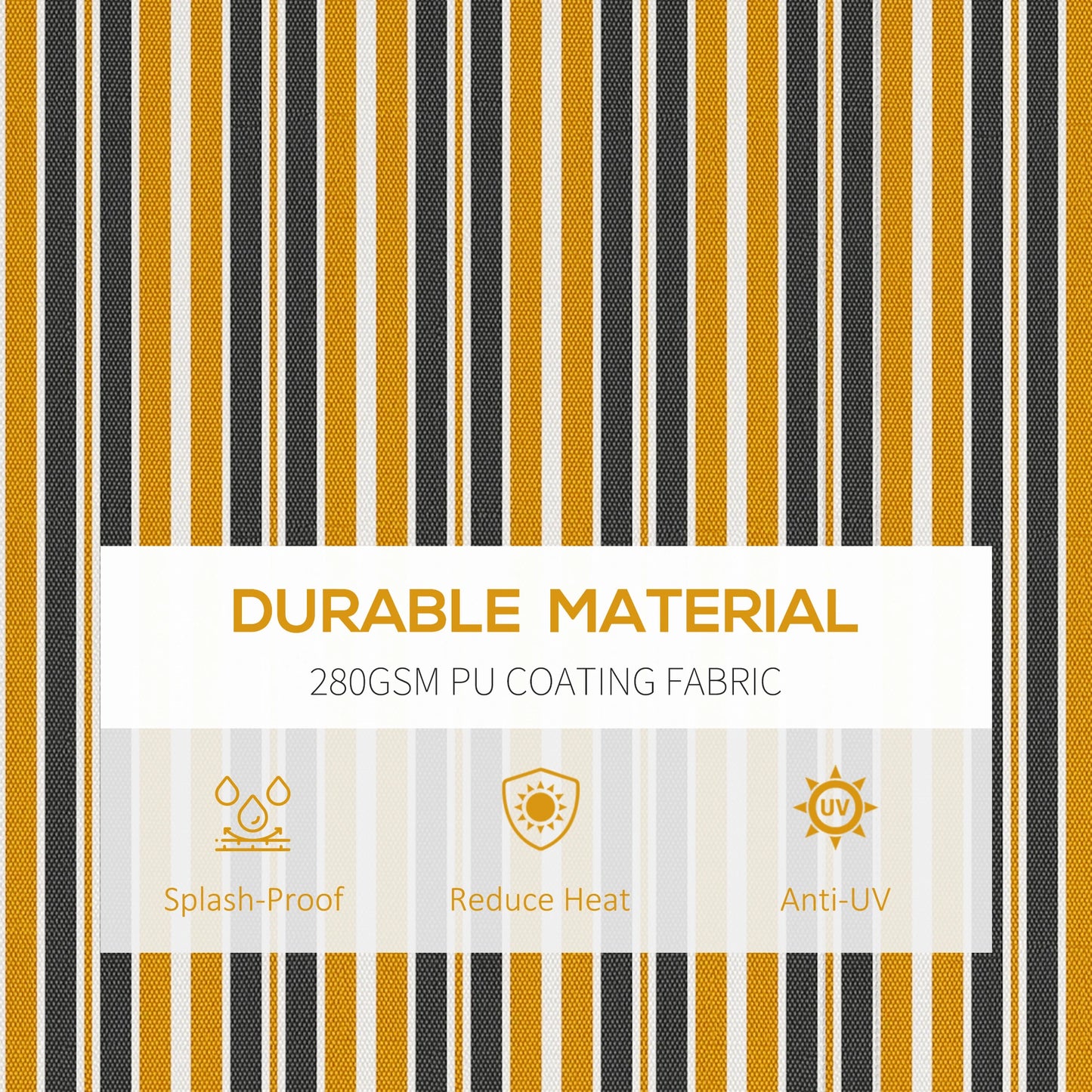 15' x 10' Retractable Awning, UV Resistant Sunshade, Dark Grey, Amber Window Awnings at Gallery Canada