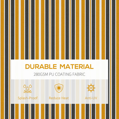 15' x 10' Retractable Awning, UV Resistant Sunshade, Dark Grey, Amber Window Awnings at Gallery Canada