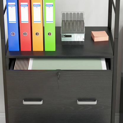 Mobile 2 Drawer File Cabinet, Adjustable Hanging Bar, Letter A4 Legal Size, Black Office Cabinets & Cupboards at Gallery Canada