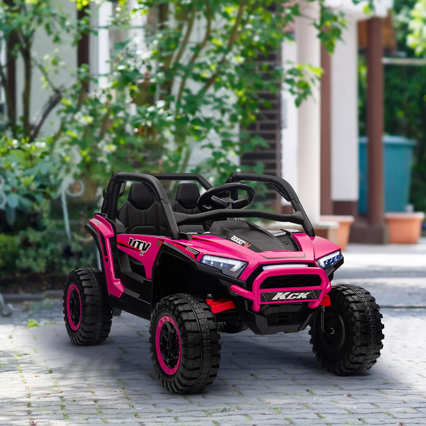 2 Seater Ride On Truck, Electric Car For Kids, 24V 7AH, Pink Electric Toy Cars at Gallery Canada