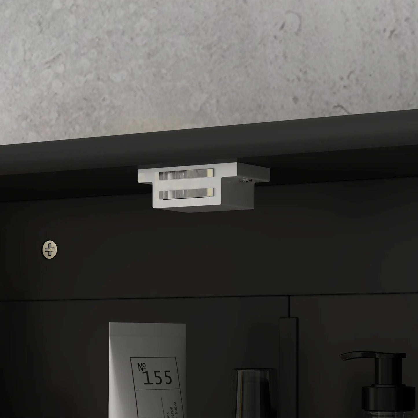 Wall-Mounted Medicine Cabinet, Double Doors, Open Shelf, Adjustable, Black Mirror Medicine Cabinets at Gallery Canada