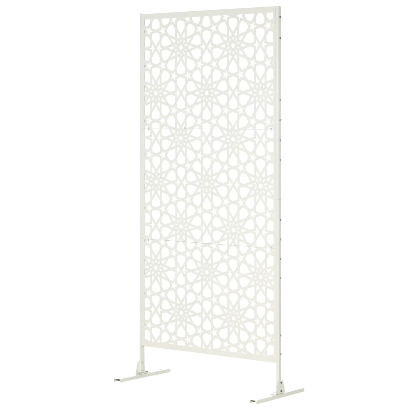 Metal Outdoor Privacy Screen, 36.2" x 17.7" x 78", White Side Awnings White at Gallery Canada