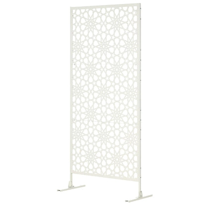 Metal Outdoor Privacy Screen, 36.2" x 17.7" x 78", White Side Awnings White at Gallery Canada