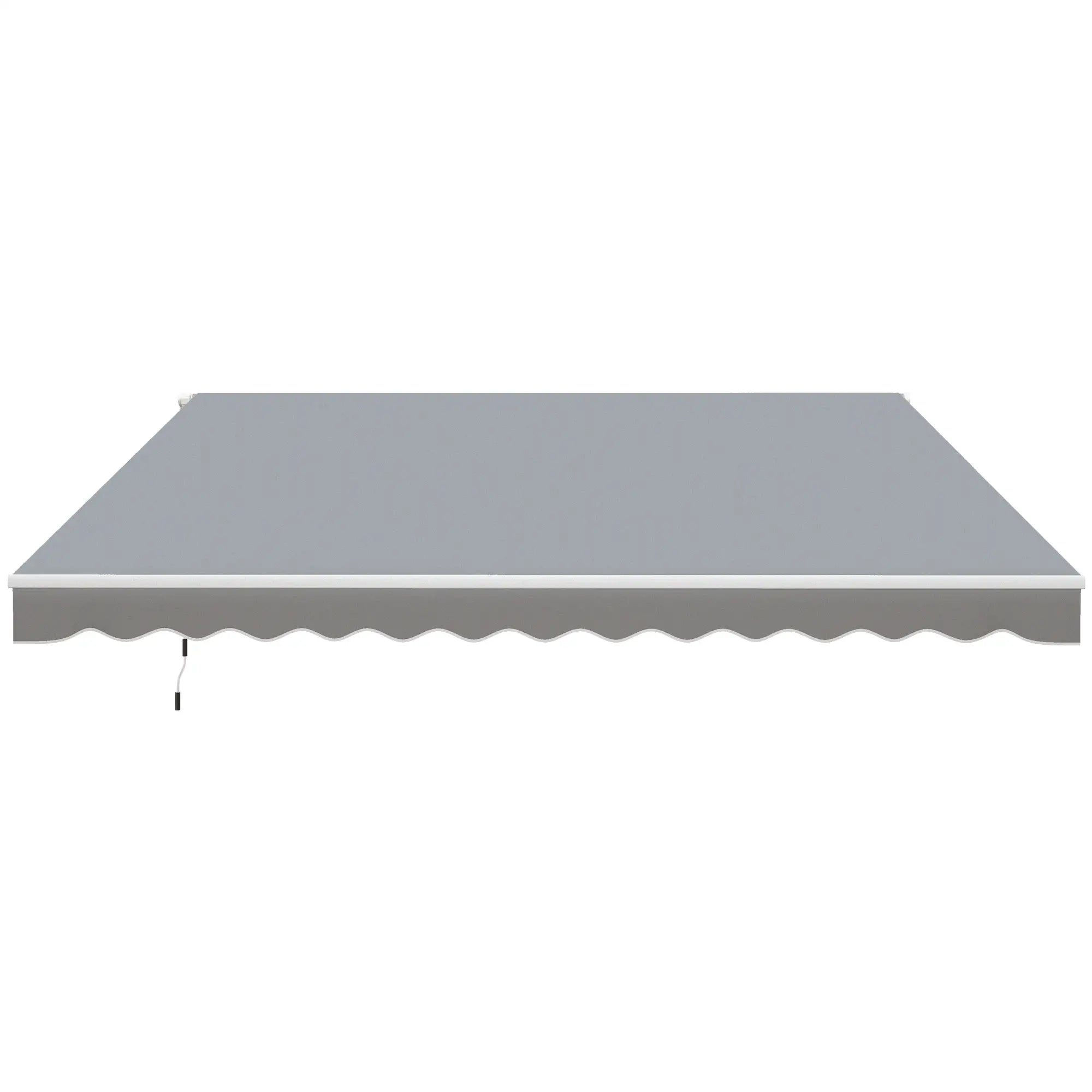 12' x 10' Retractable Awning, UV Resistant, Aluminum Frame, Grey Deck Awnings at Gallery Canada