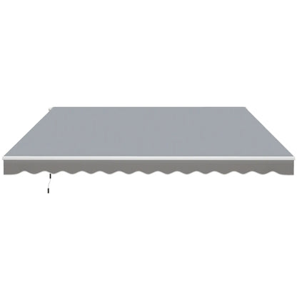 12' x 10' Retractable Awning, UV Resistant, Aluminum Frame, Grey Deck Awnings at Gallery Canada
