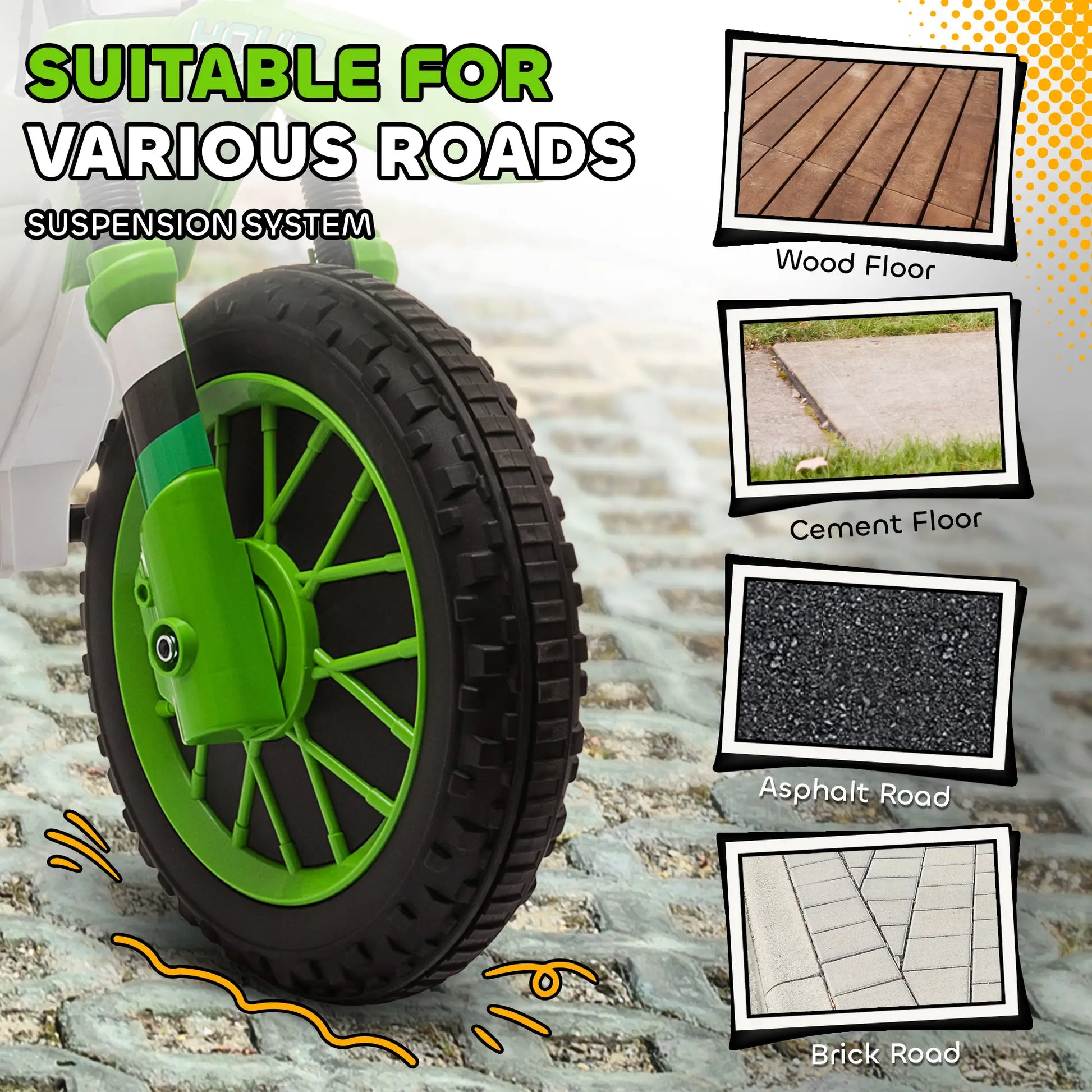 Kids Dirt Bike, Battery Powered, 12V, Green Electric Motorcycles at Gallery Canada