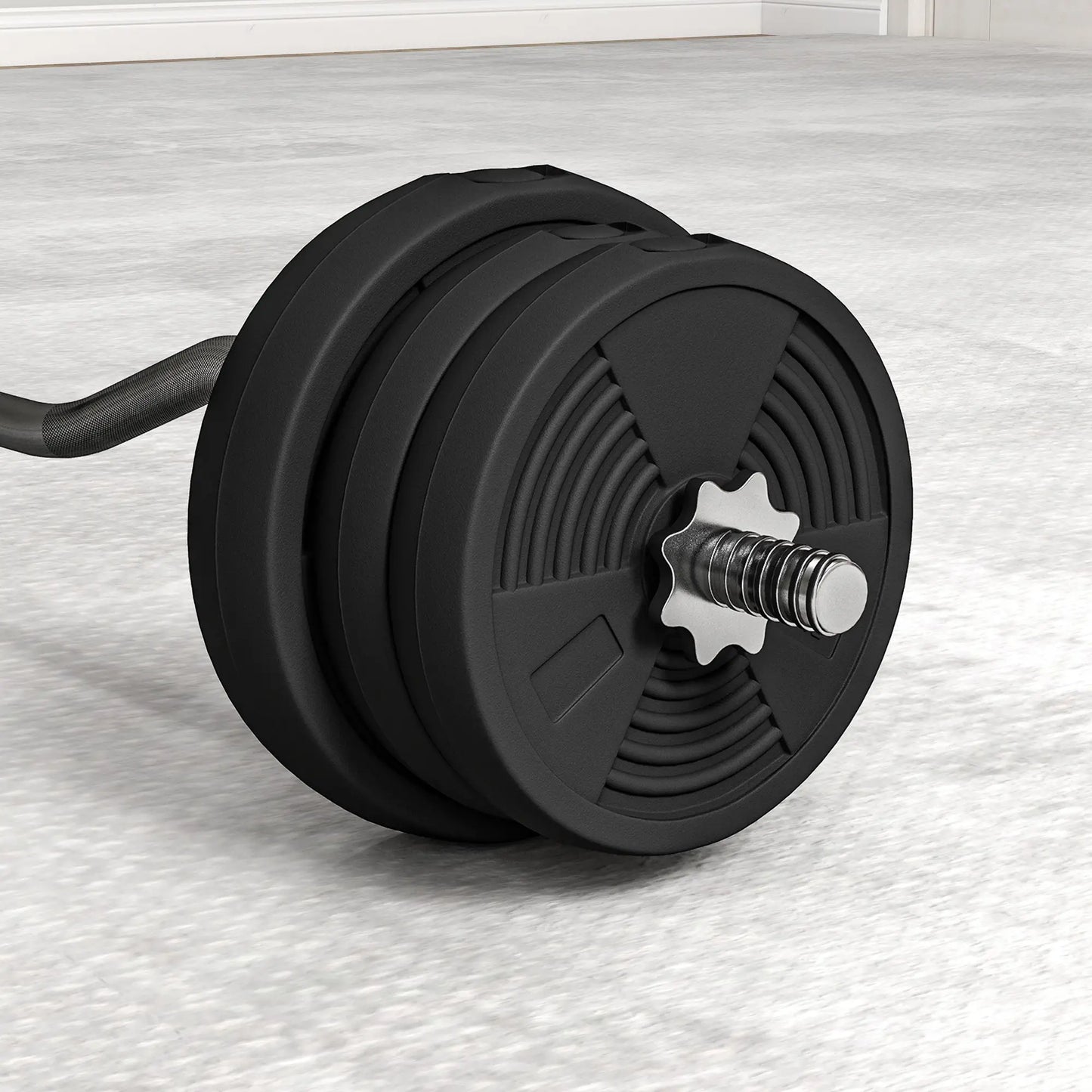 50LBS Barbell Weight Set, Adjustable with Curl Bar, Home Gym Dumbbells & Barbells at Gallery Canada