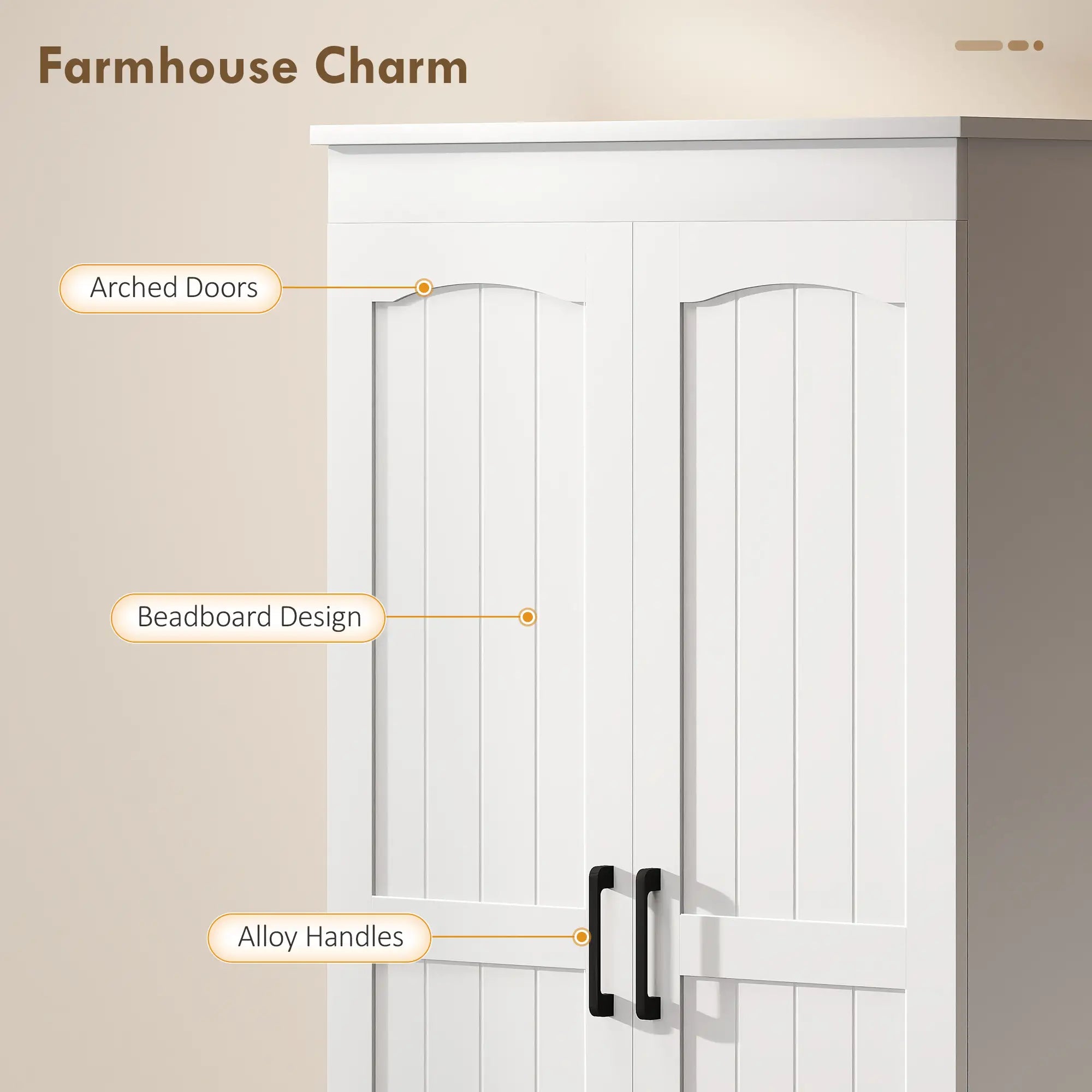 Tall Pantry Cabinet, 67 Inch, Adjustable Shelves, 2 Drawers, White Kitchen Pantry Cabinets at Gallery Canada