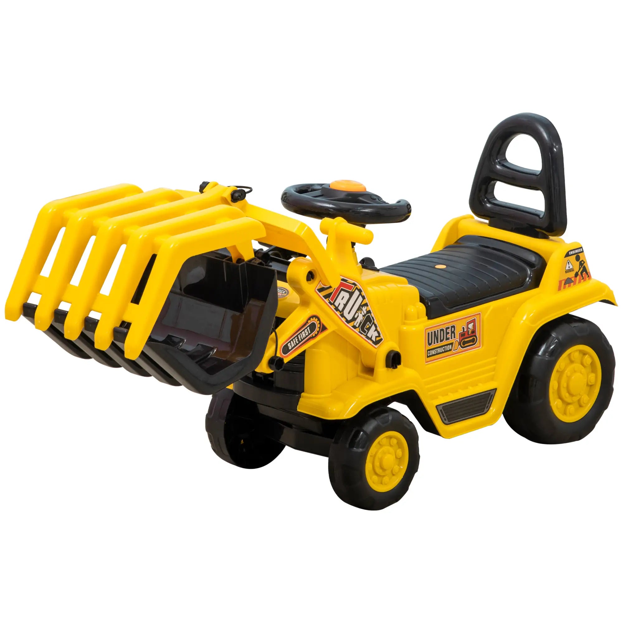 Ride On Excavator Toy, Realistic Sound, 32.7
